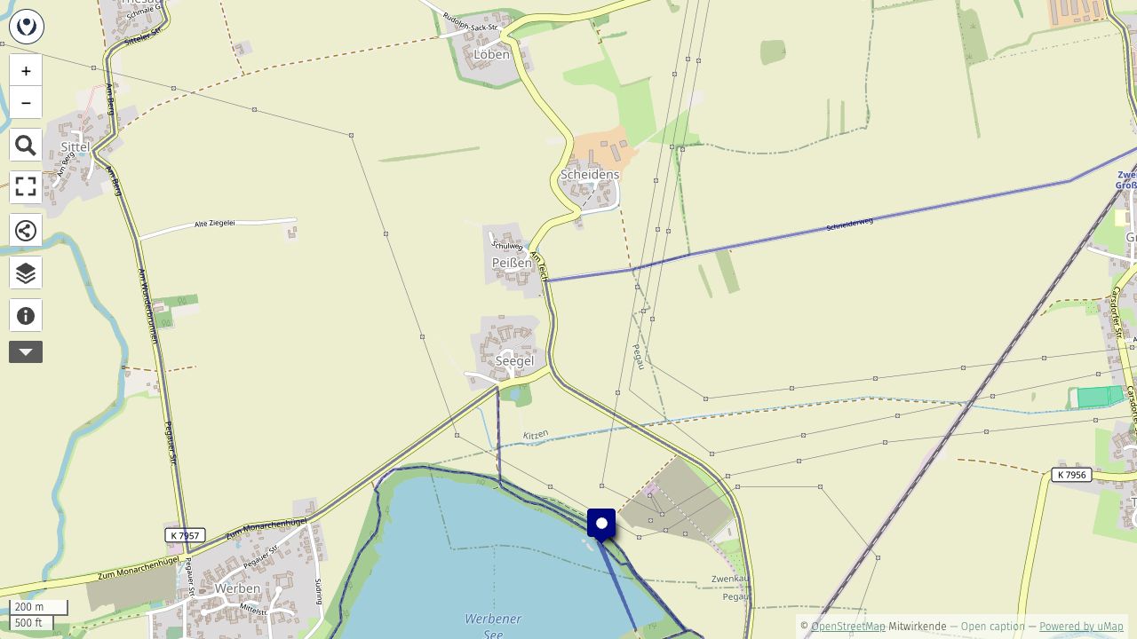 Kartenvorschau der Strecken am Werbener See